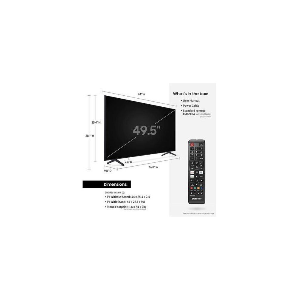 리퍼 삼성 50TU7000 50인치 127cm 4K UHD 스마트 TV _수도권벽걸이_배송설치_설치비포함
