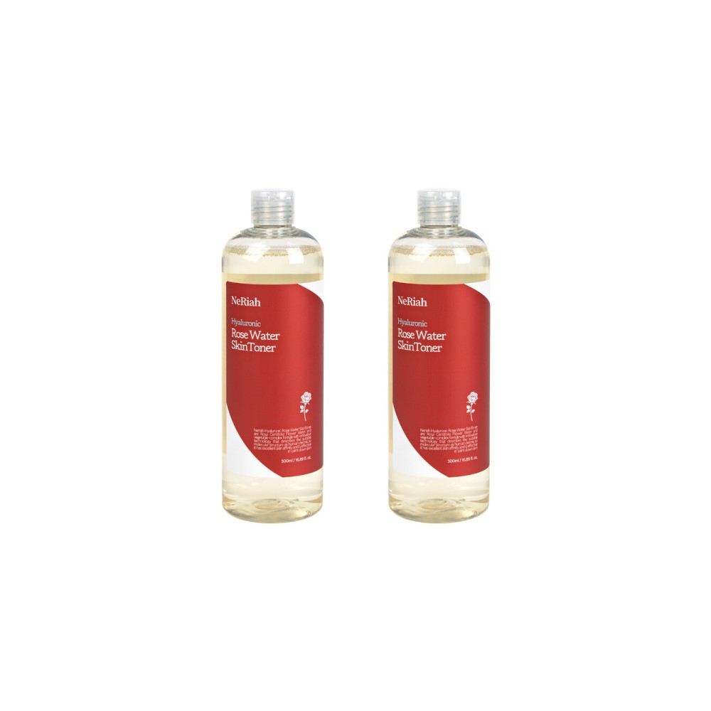 네리아 히알루론산 장미수 로즈 스킨토너 500ml 1+1 진정 약산성 수분 로즈워터 대용량토너