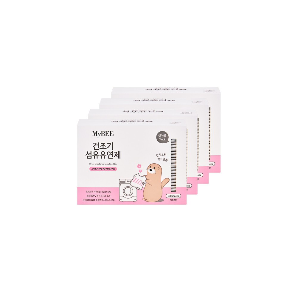 피부에순한 건조기 섬유유연제(40매입) 4박스_스위트터치향